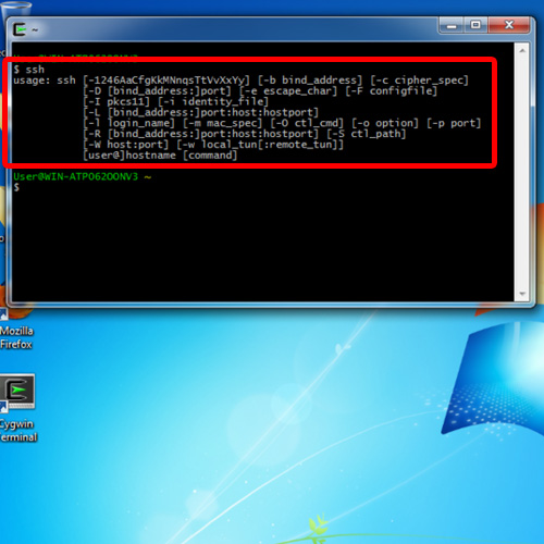 cygwin ssh shell