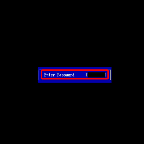 Successfully set a booting password