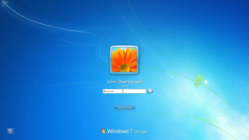 A locked Windows 7 machine