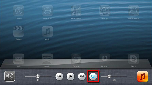 The AirPlay icon