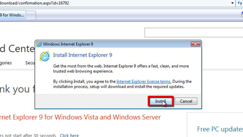 latest internet explorer download for vista