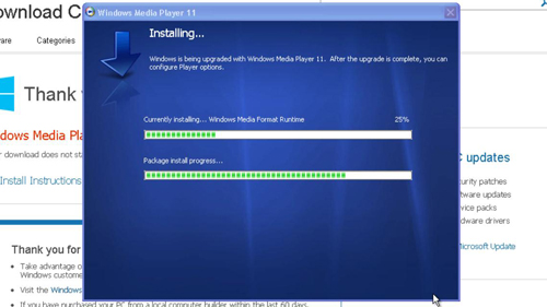Installing Windows Media Player