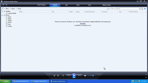 The latest Windows Media Player for XP up and running