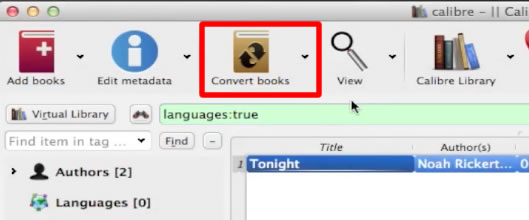 Click the convert books icon