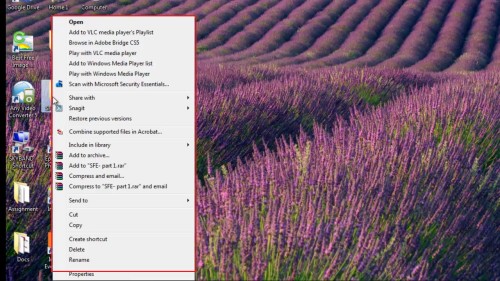 Context Menu in Windows