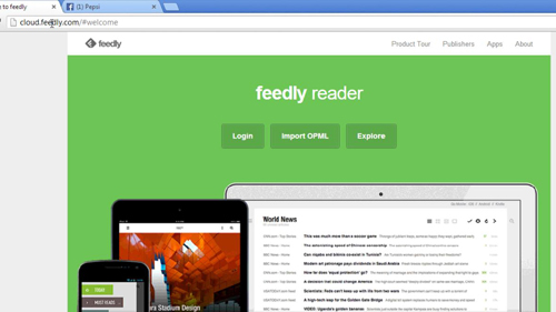 Opening Feedly