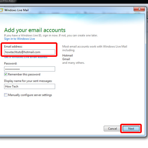 Add email account