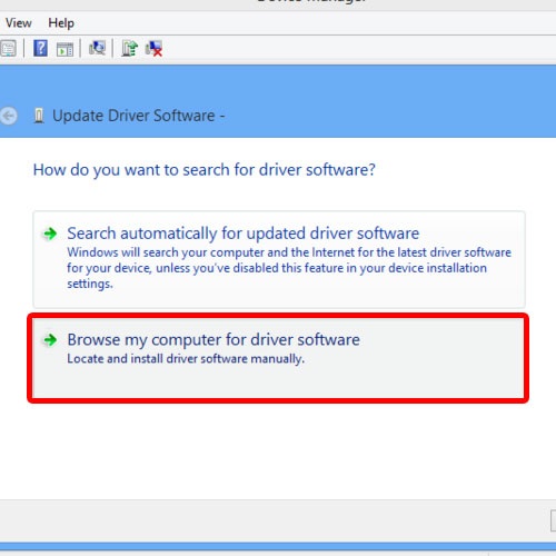 Locate the driver on your pc