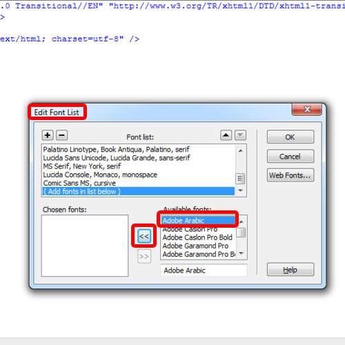 making new font available in dreamweaver