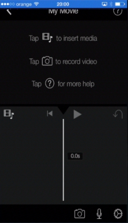 iMovie editing interface on iPhone running on iOS 7