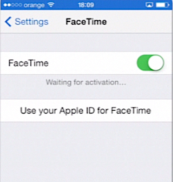 enabling Facetime on iPhone running on iOS 7