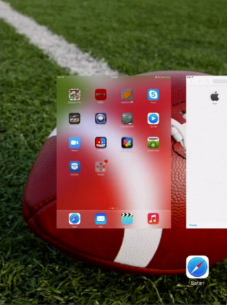 display of lately active apps on iPad running on iOS 7