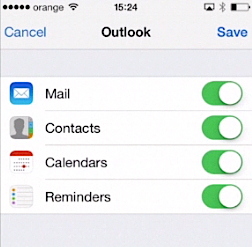 Why is my outlook calendar not syncing on iphone