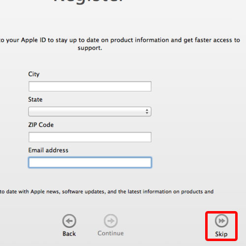 Registering your Mac