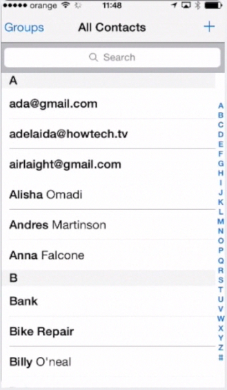 adding contacts to your iPhone agenda