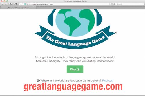 accessing language game website