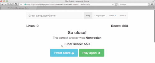 end of language game