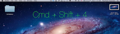 the combination of „Command”, „Shift” and „4”  keys takes the screenshot of a part of the screen