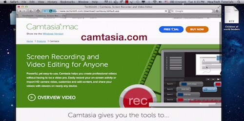 downloading free trial of Camtasia on a Mac