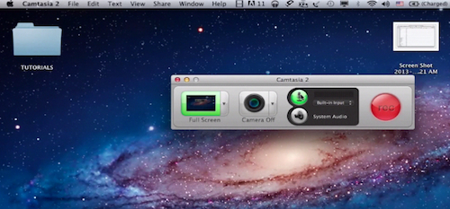 activating the sound option for the future Camtasia recording on a Mac