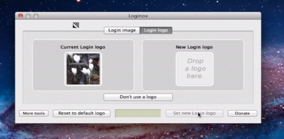 applying a new login logo image with the help of Loginox