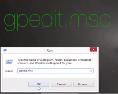 typing  „gpedit.msc”  in the „Run” window