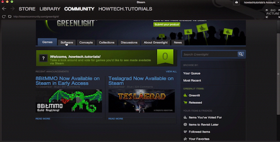 Steam Greenlight feature