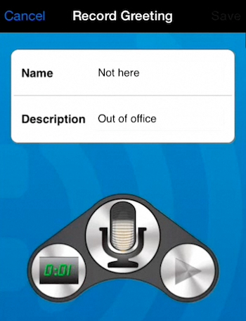 recording a new voicemail greeting on iPhone running  on iOS 7