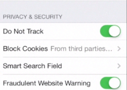 disabling tracking feature on iPhone running on iOS 7