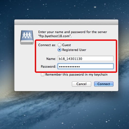 access ftp on mac