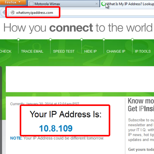 another way to determine the IP address