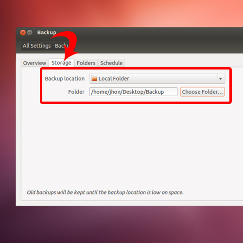 automated folder backup linux