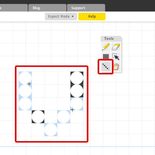 drawing the letter V with the line tool