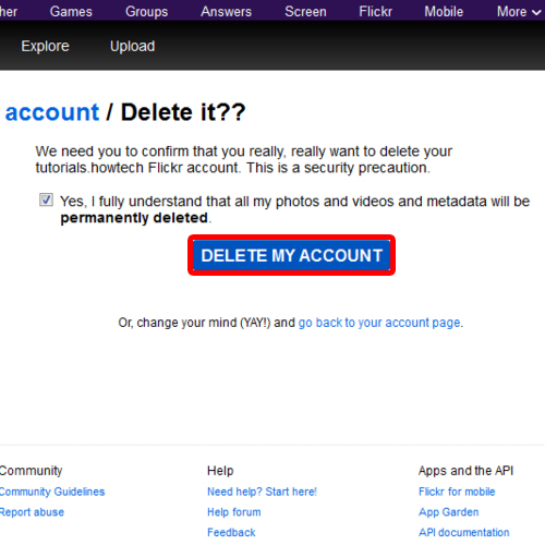 recover deleted flickr account