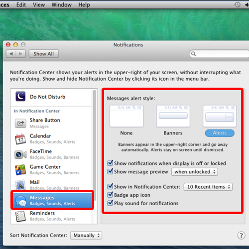 how to turn on notifications for gmail on mac