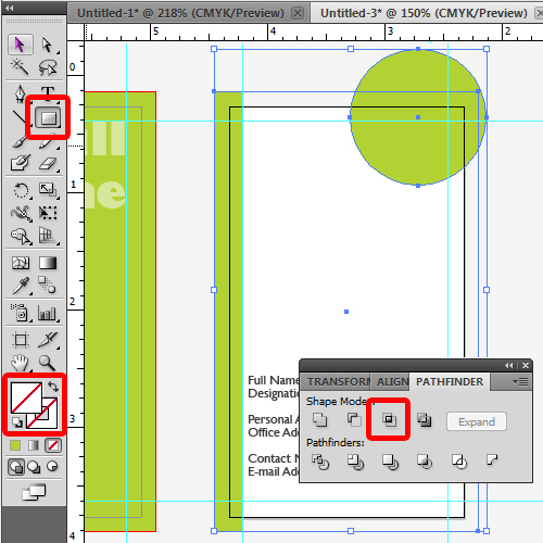 making a preview screen by intersecting objects