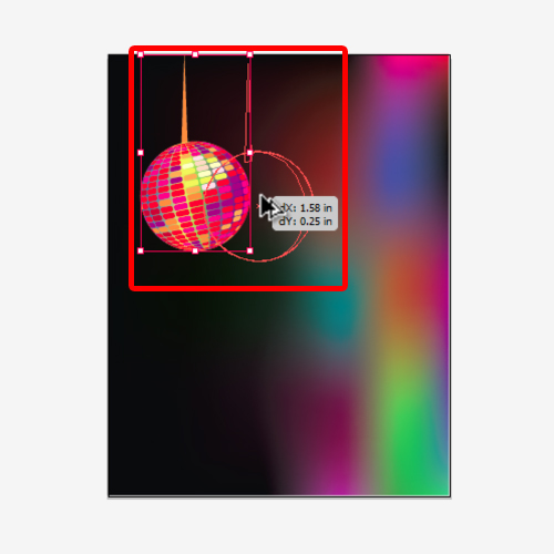 copying the disco ball illustration