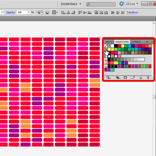 adding colors to the grid pattern