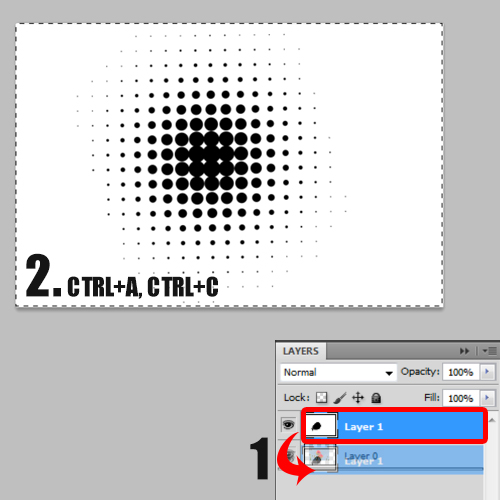 copying the halftone layer