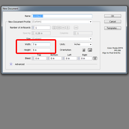 editing the document dimensions