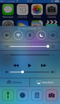 activating  „Do Not Disturb” regime on iPhone running on iOS 7