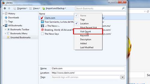 Right click on the header and choose Visit Count Right click on the header and choose Visit Count