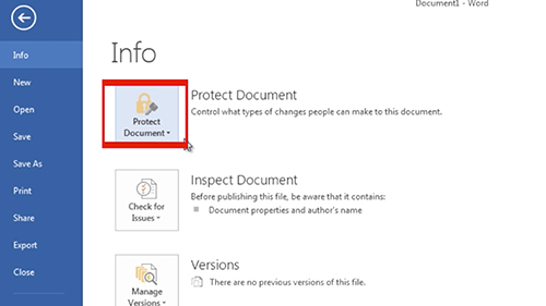 edit password protected document on word