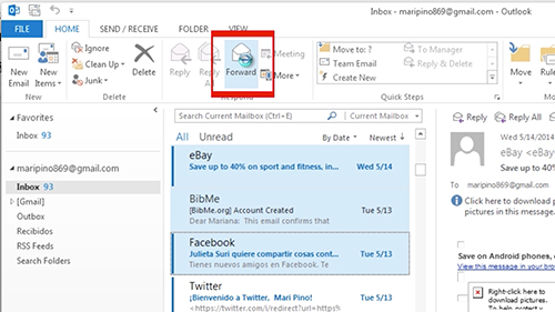 How To Forward Multiple Email Messages To A Single Recipient In Outlook 2013 Howtech 4703