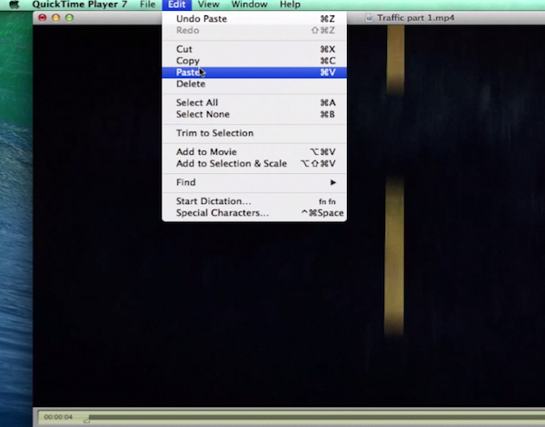 merging video files in QuickTime on a Mac