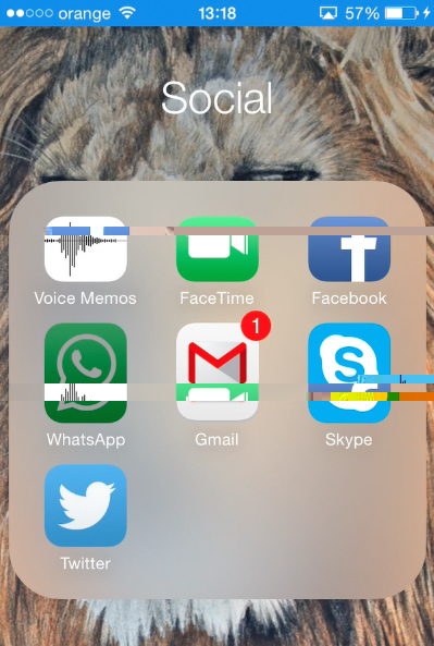 opening WhatsApp app on iPhone running on iOS8