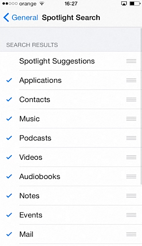 deactivating Spotlight Suggestions