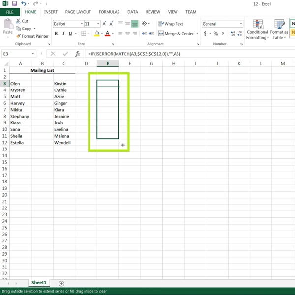 Compare Two Columns In Excel And Print Differences Acmemilo