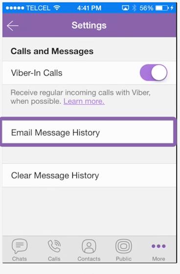 how to clear the viber app history