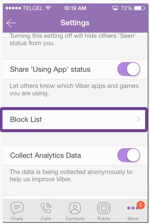 how to block someone on viber iphone